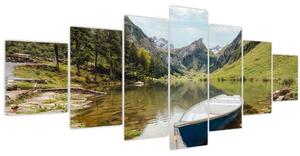 Obraz - Seealpsee, jezero Švýcarska (210x100 cm)