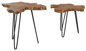Sada dvou dřevěných stolků CAMROSE