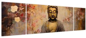 Obraz - Buddha, malba (170x50 cm)