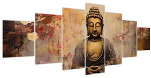 Obraz - Buddha, malba (210x100 cm)