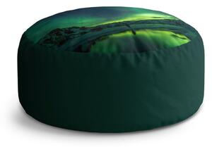 Sablio Taburet Circle Zelená záře: 40x50 cm