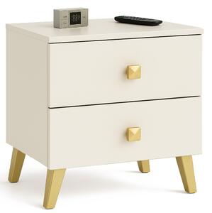 Ak furniture Noční stolek MOBI K-02 kašmír/zlatý