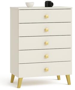 Ak furniture Komoda MOBI K-05 kašmír/zlatá
