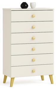 Ak furniture Komoda MOBI K-06 kašmír/zlatá
