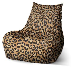 Sablio Sedací vak Bean Gepardí vzor - 60 x 70 x 70 cm