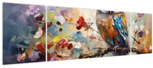 Obraz - Malovaná sova (170x50 cm)