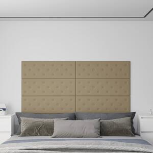 Nástěnné panely 12 ks cappuccino 90 x 30 cm umělá kůže 3,24 m²