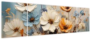 Obraz - Kytice, malba (170x50 cm)