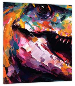 Obraz - Dinosaurus, malba (30x30 cm)
