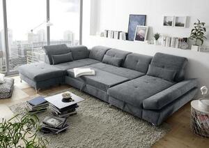 SEDACÍ SOUPRAVA, textil, kompozitní dřevo, antracitová MID.YOU - Rozkládací sedačky, Online Only