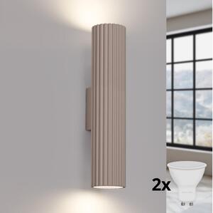 Brilagi - LED Nástěnné svítidlo CRESTO 2xGU10/10W/230V 30 cm taupe