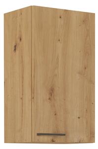 KONDELA Horní skříňka, černý mat / dub artisan, Monro 40 G-72 1F