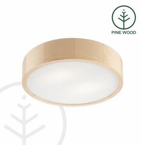 Stropní svítidlo NATURAL 2xE27/60W/230V pr. 37,5 cm borovice