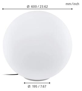 Eglo 98108 - LED RGBW Venkovní lampa MONTEROLO-C LED/9W/230V IP65 pr.600
