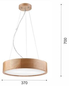 Lustr na lanku OAK 2xE27/60W/230V dub pr. 37 cm