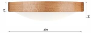 Stropní svítidlo OAK SLIM 2xE27/60W/230V dub pr. 37 cm
