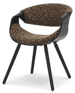 Designová jídelní židle SAROLTA - hnědá / černá