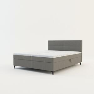 Světle šedá postel boxspring MARY 160x200 cm