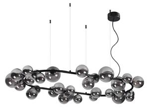 Ideal Lux - LED Lustr na lanku PERLAGE 30xG9/3W/230V 143 cm černá/kouřová