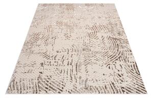 Makro Abra Moderní kusový koberec PARMA UD30A Abstraktní krémový hnědý Rozměr: 80x150 cm
