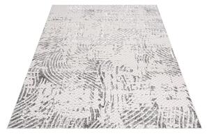 Makro Abra Moderní kusový koberec PARMA UD30A Abstraktní krémový světle šedý Rozměr: 80x150 cm