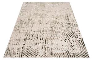 Makro Abra Moderní kusový koberec PARMA UD30A Abstraktní krémový zelený Rozměr: 140x200 cm
