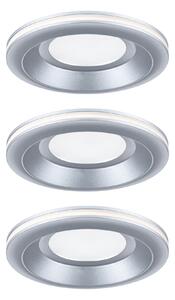 P 92250 LED vestavné svítidlo Sormus 3ks sada IP65 kruhové 100mm 3x4,8W / 1,5W / 230V 3000K matný chrom - PAULMANN