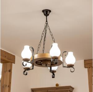 Brilagi - Lustr na řetězu ROATA 5xE14/40W/230V pr. 50 cm buk/ořech
