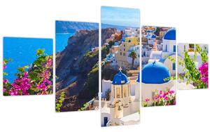 Obraz - Santorini, Řecko (125x70 cm)