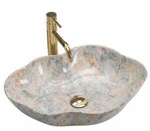 Rea Pearl Ruststone, umyvadlo na desku 505x380x135 mm, imitace kamene, REA-U0620