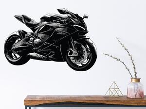 Černá motorka arch 75 x 51 cm