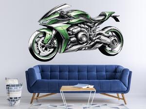 Zelená motorka arch 47 x 29 cm