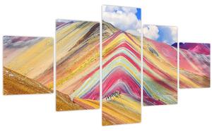 Obraz - Duhová hora, Peru (125x70 cm)