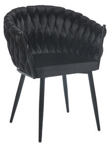 Designová čalouněná židle ZYPHIRA - černá
