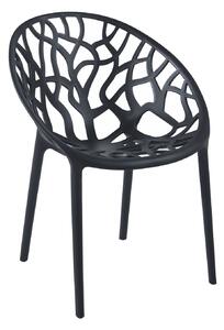 Designová zahradní židle KIRAMI - černá