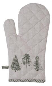 Bavlněná chňapka se vzorem jehličnatých stromů Natural Pine Trees – 18x30 cm