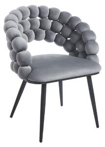 Designová jídelní židle GERTI - šedá / černá