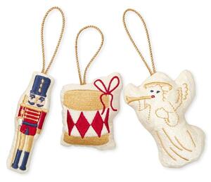 Vyšívaná vánoční ozdoba Nutcracker –⁠⁠⁠⁠⁠⁠ set 3 ks