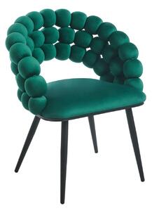 Designová jídelní židle GERTI - zelená / černá