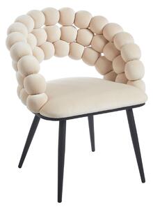 Designová jídelní židle GERTI - béžová / černá