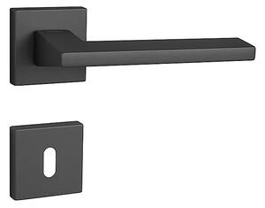 Dveřní kování MP FO - LORENA - HR (BS - Černá matná), klika-klika, Otvor pro obyčejný klíč BB, MP BS (černá mat)