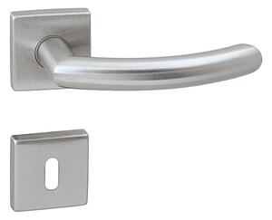 Dveřní kování MP WB - NERO 012Q - HR EPR (BN - Broušená nerez), klika-klika, Otvor pro obyčejný klíč BB, MP BN (broušená nerez)