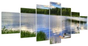 Obraz - Malebná vesnice (210x100 cm)
