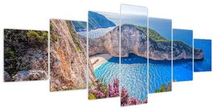 Obraz - Pláž Navagio, Řecko (210x100 cm)