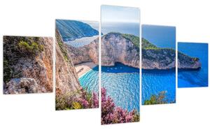 Obraz - Pláž Navagio, Řecko (125x70 cm)