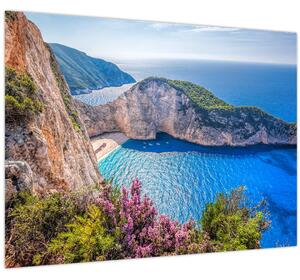 Obraz - Pláž Navagio, Řecko (70x50 cm)