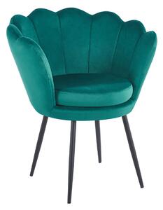 Elegantní čalouněná židle JUSRA - zelená / černá