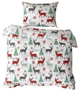 POVLEČENÍ šedá, zelená, červená, bílá 135/200 cm X-Mas - Sváteční textil, Online Only