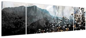 Obraz - Ilustrace divokých květin (170x50 cm)