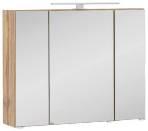 ZRCADLOVÁ SKŘÍŇKA, barvy dubu, barvy dubu, 80/64/20 cm Held - Koupelnové série, Online Only